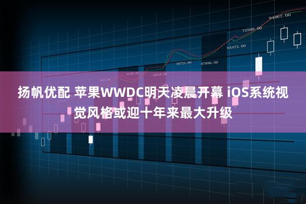 扬帆优配 苹果WWDC明天凌晨开幕 iOS系统视觉风格或迎十年来最大升级