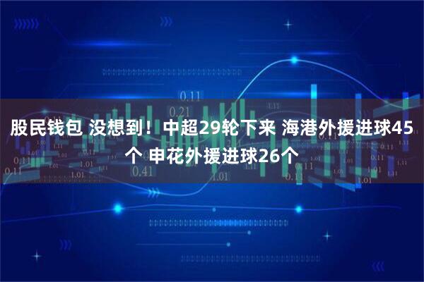 股民钱包 没想到!中超29轮下来 海港外援进球45个 申花外援进球26个