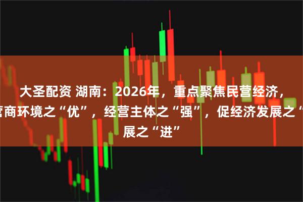 大圣配资 湖南:2026年,重点聚焦民营经济,以营商环境之“优”,经营主体之“强”,促经济发展之“进”